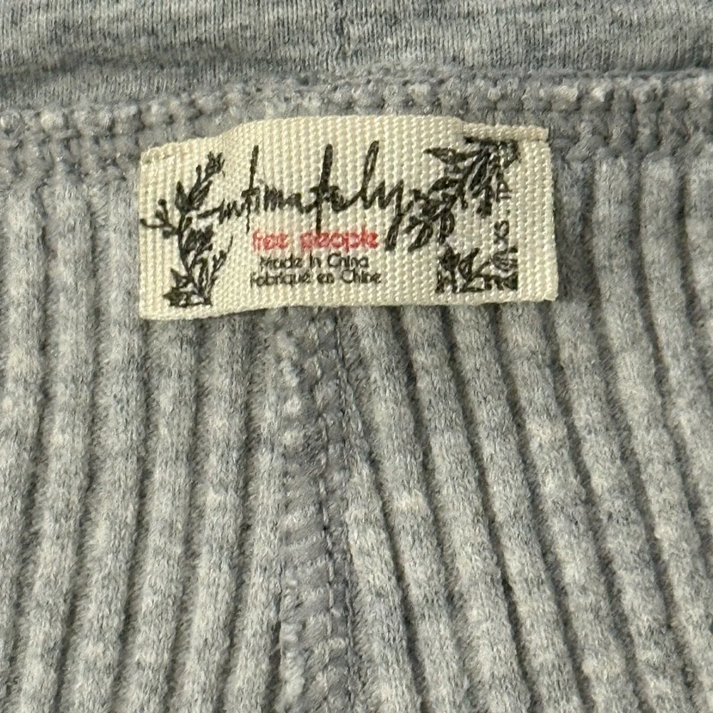 Free People Gray Ribbed Lounge Pants - Picture 4 of 4